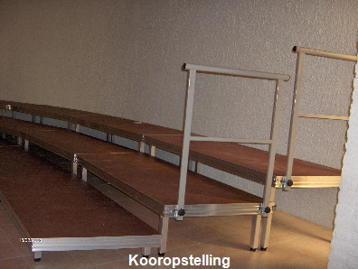 koor opstelling 2x1 m